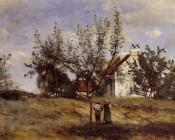 让 巴蒂斯特 卡米耶 柯罗 : An Orchard at Harvest Time